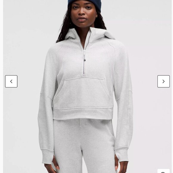 Lululemon Scuba Oversized Half-Zip Hoodie XL/L  Heathered Core Ultra Light Grey - Picture 1 of 8